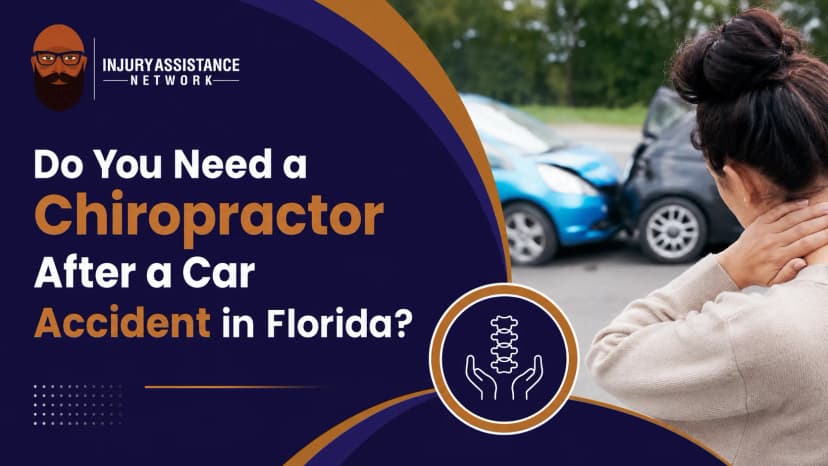 Chiropractor examining a patient after a car accident in Florida for neck and back pain
